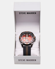 MEN'S ALLOY WATCH BLACK/RED