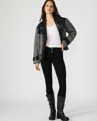 MERCEDES COAT BLACK MULTI