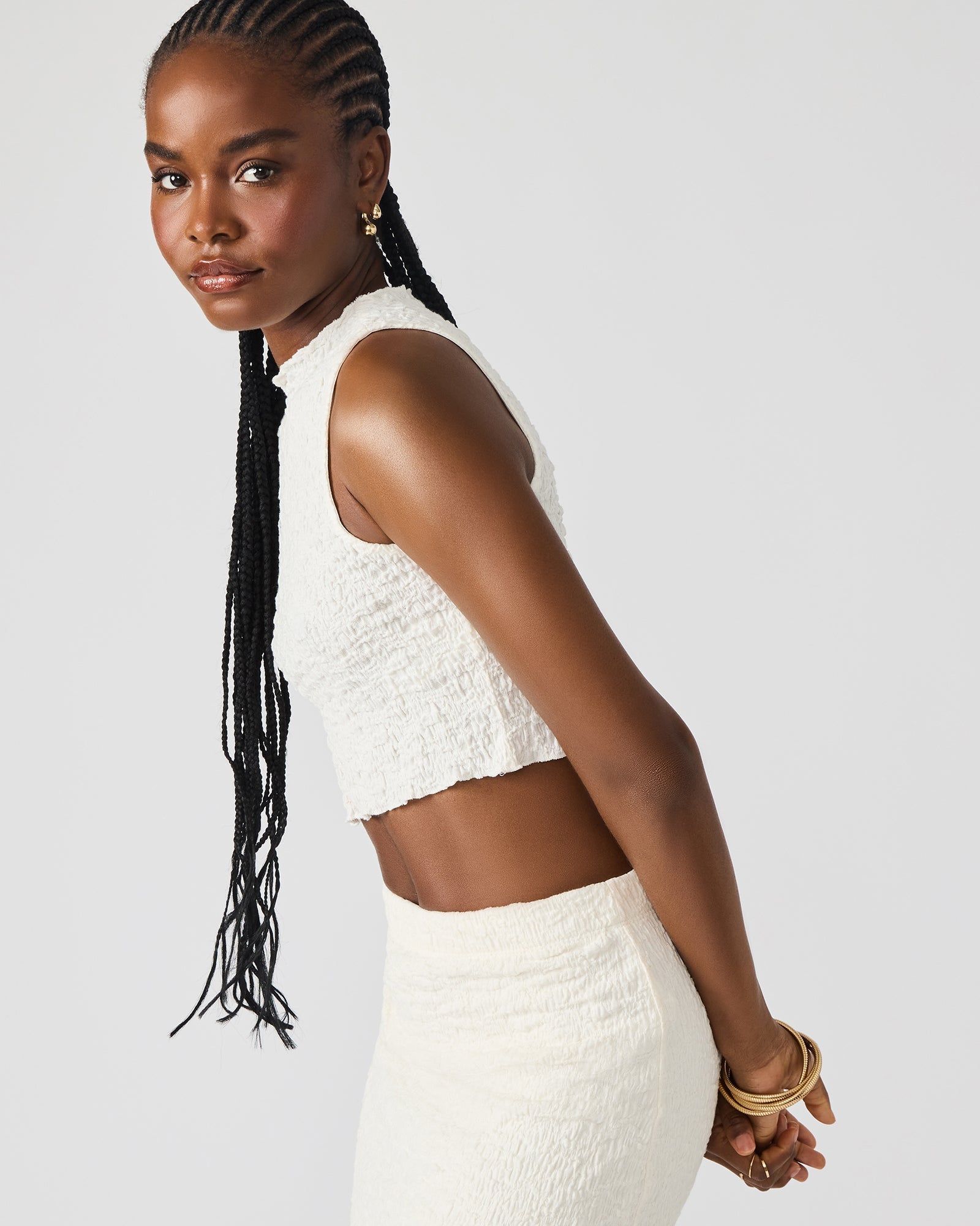 SEASIDE MAXI SKIRT SET CREAM